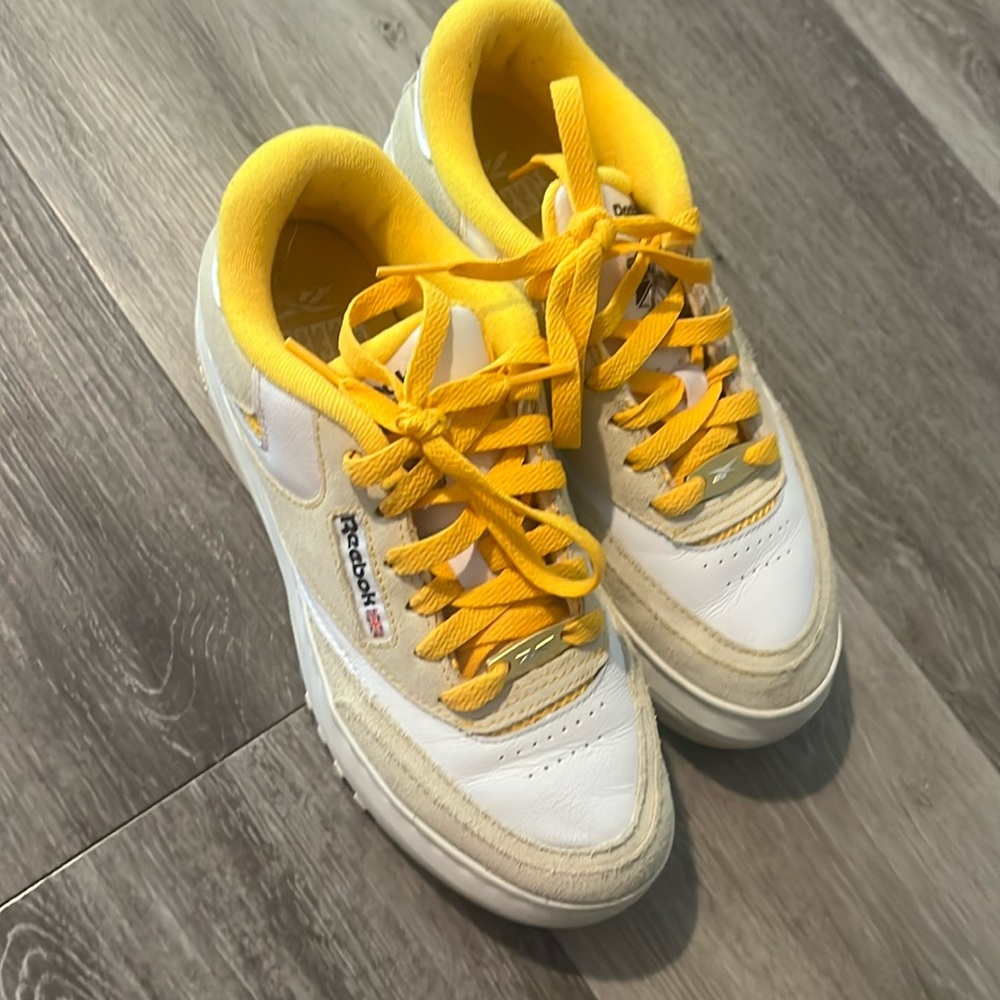 Reebok White and Yellow Sneakers